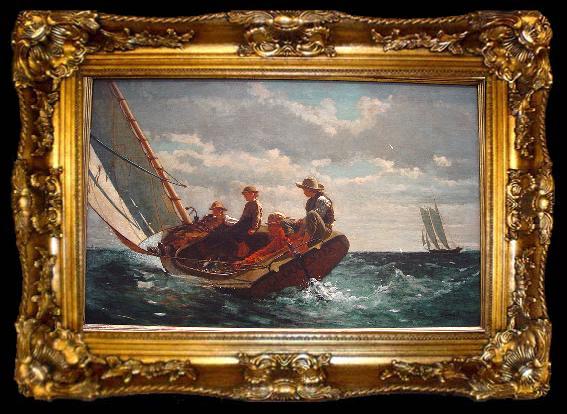 framed  Winslow Homer Breezing Up, ta009-2